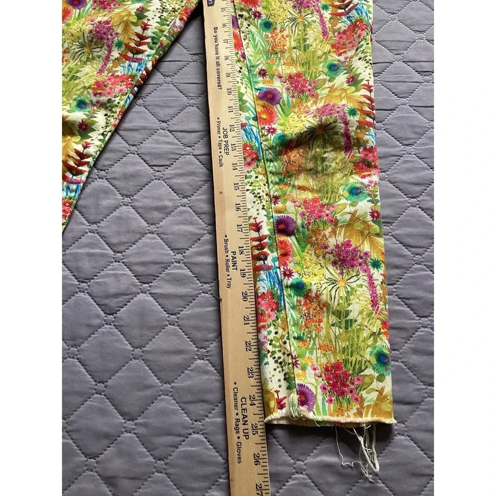 J. Crew Toothpick Pants Womens 26 Floral Print Liberty Art Ankle Jeans festival - Picture 12 of 16